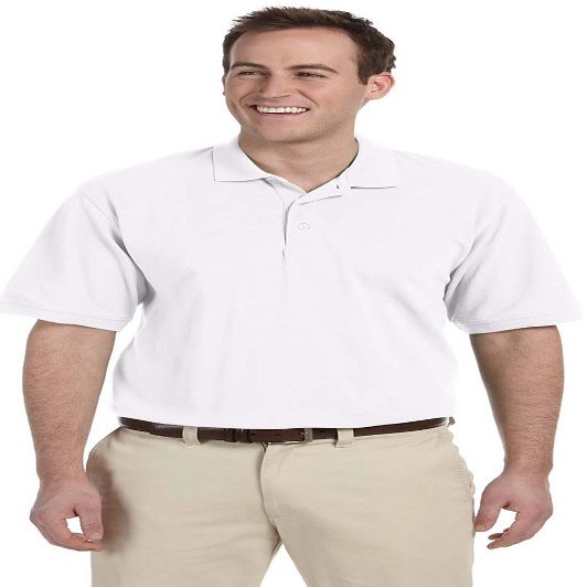 Harriton 5.6 oz. Easy Blend Polo (M265) White, S