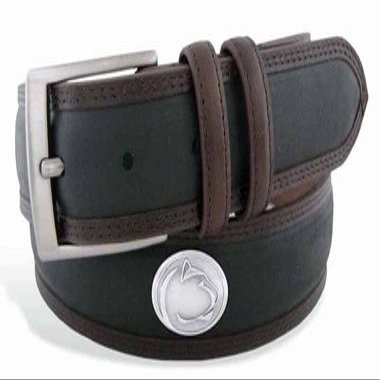 ZeppelinProducts PSU-BBLPS-BLK-36 Penn State Concho Two Tone Leather Belt44; 36 Waist