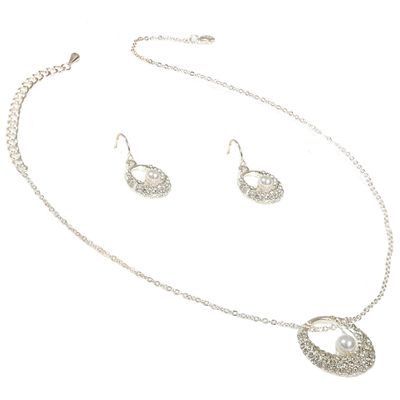 topwholesalejewel Silver Crystal Set