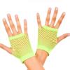 Music Legs Women's Thick Diamond Net Gloves, Neon Green, One Size view 1