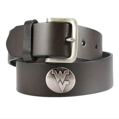 ZEP-PRO NCAA West Virginia Mountaineers Men's WVU-Bolp-Brw-42NCAA Leather Concho Belt, Brown, 42