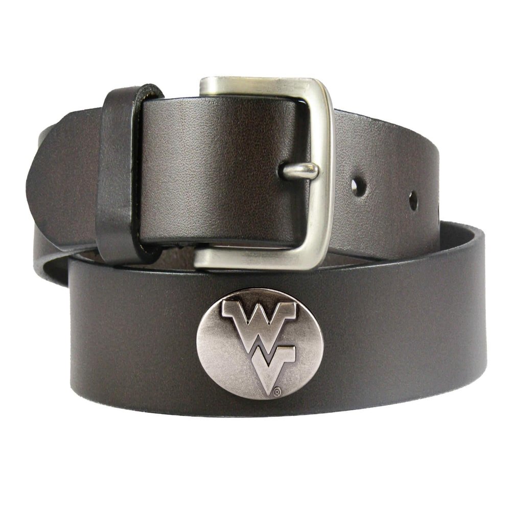 ZEP-PRO NCAA West Virginia Mountaineers Men's WVU-Bolp-Brw-42NCAA Leather Concho Belt, Brown, 42
