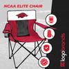 Logo Brands NCAA Arkansas Razorbacks Elite Portable Chair - Premium Outdoor Chair with Cup Holder, Powder-Coated Steel Frame, Lightweight and Portable for Tailgating,and Sporting Events view 4