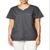 WonderWink Women's Wonderflex Patience Scrub Top, Charcoal, Small view 1