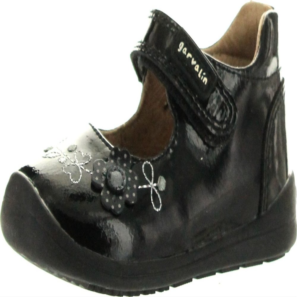 Garvalin Girls European Cute Mary Jane Flats Shoes,Black Patent,20