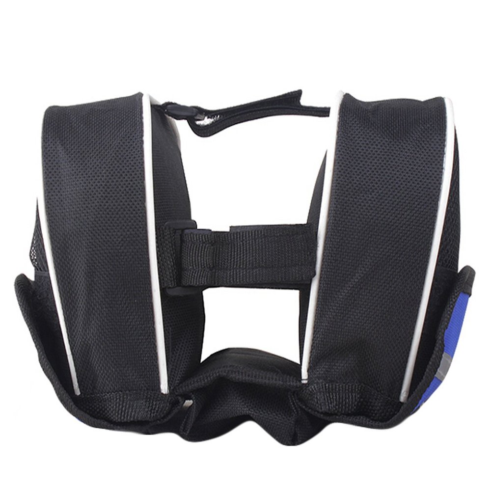 Bike Bag for Top Tube Cycling Bicycle Handlebar Bag (Black and Blue)