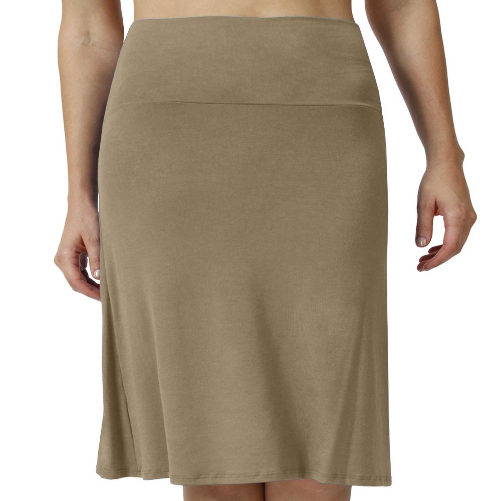 NE PEOPLE Solid Lightweight Mid Length Flared Maxi Skirt