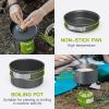 Lixada Camping Cookware Set,11PCS Camping Cookware Mess Kit with Non-Stick Lightweight Pot Pan Bowls Set for Outdoor Camping Backpacking Outdoor Picnic view 3