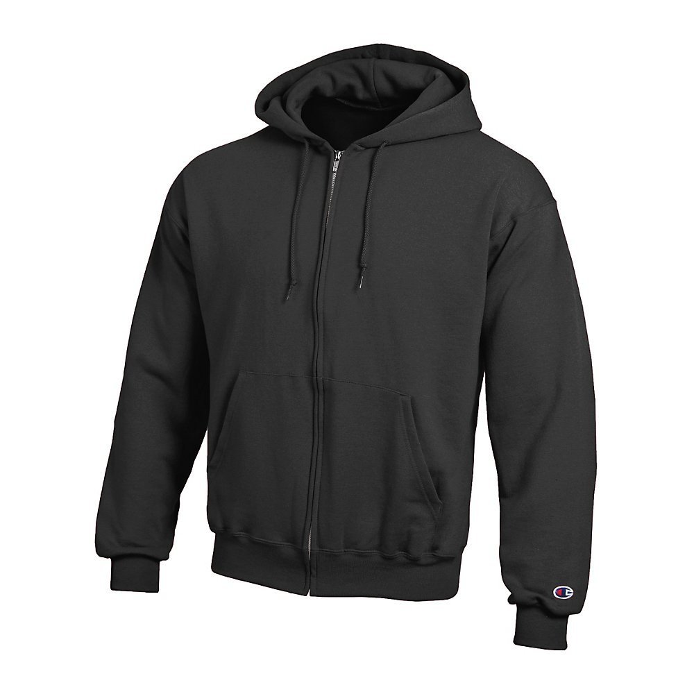 Champion Double Dry Action Fleece Full Zip Hood,Black,M