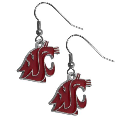 NCAA Siskiyou Sports Womens Washington State Cougars Chrome Dangle Earrings One Size Team Colors
