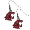 NCAA Siskiyou Sports Womens Washington State Cougars Chrome Dangle Earrings One Size Team Colors view 1