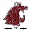 NCAA Siskiyou Sports Womens Washington State Cougars Chrome Dangle Earrings One Size Team Colors view 3