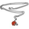 NFL Siskiyou Sports Fan Shop Cleveland Browns Chain Necklace with Small Charm 22 inch Team Color view 3