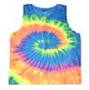 Colortone Unisex Tie Dye Tank Top, Neon Rainbow, X-Large view 1