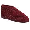 Zedzzz Womens/Ladies Geraldine Touch Fastening Floral Bootee Slippers (6 US) (Wine) view 1