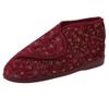 Zedzzz Womens/Ladies Geraldine Touch Fastening Floral Bootee Slippers (6 US) (Wine) view 3