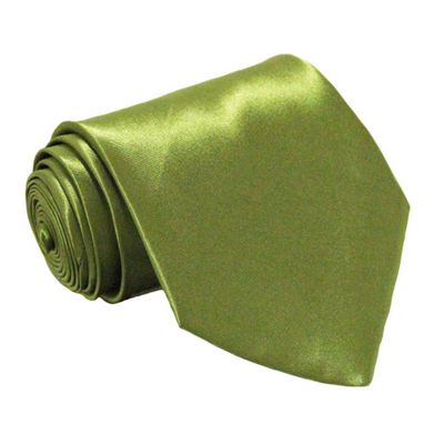 Soophen NEW Mens Necktie SOLID Satin Neck Tie Olive