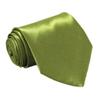 Soophen NEW Mens Necktie SOLID Satin Neck Tie Olive view 1