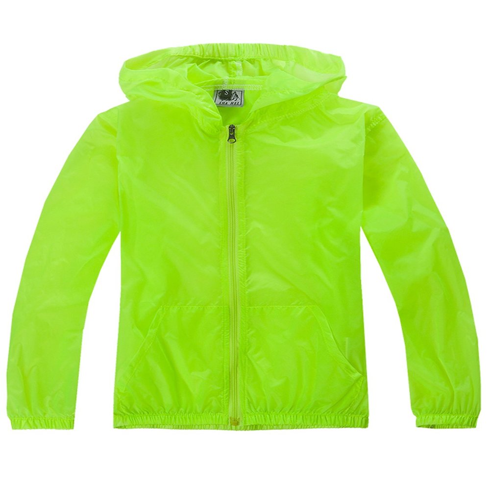 Only Faith Children's Skin Dust Coat Summer Transparent UV Protection Waterproof Quick Dry Jacket (S(chest: 30.71