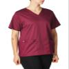 Wink WonderWORK Scrubs for Women, V-Neck Scrub Top - Wine, L view 2