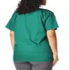 WonderWink Women's Wonderwork Mock Wrap Scrub Top, Hunter, Large view 2