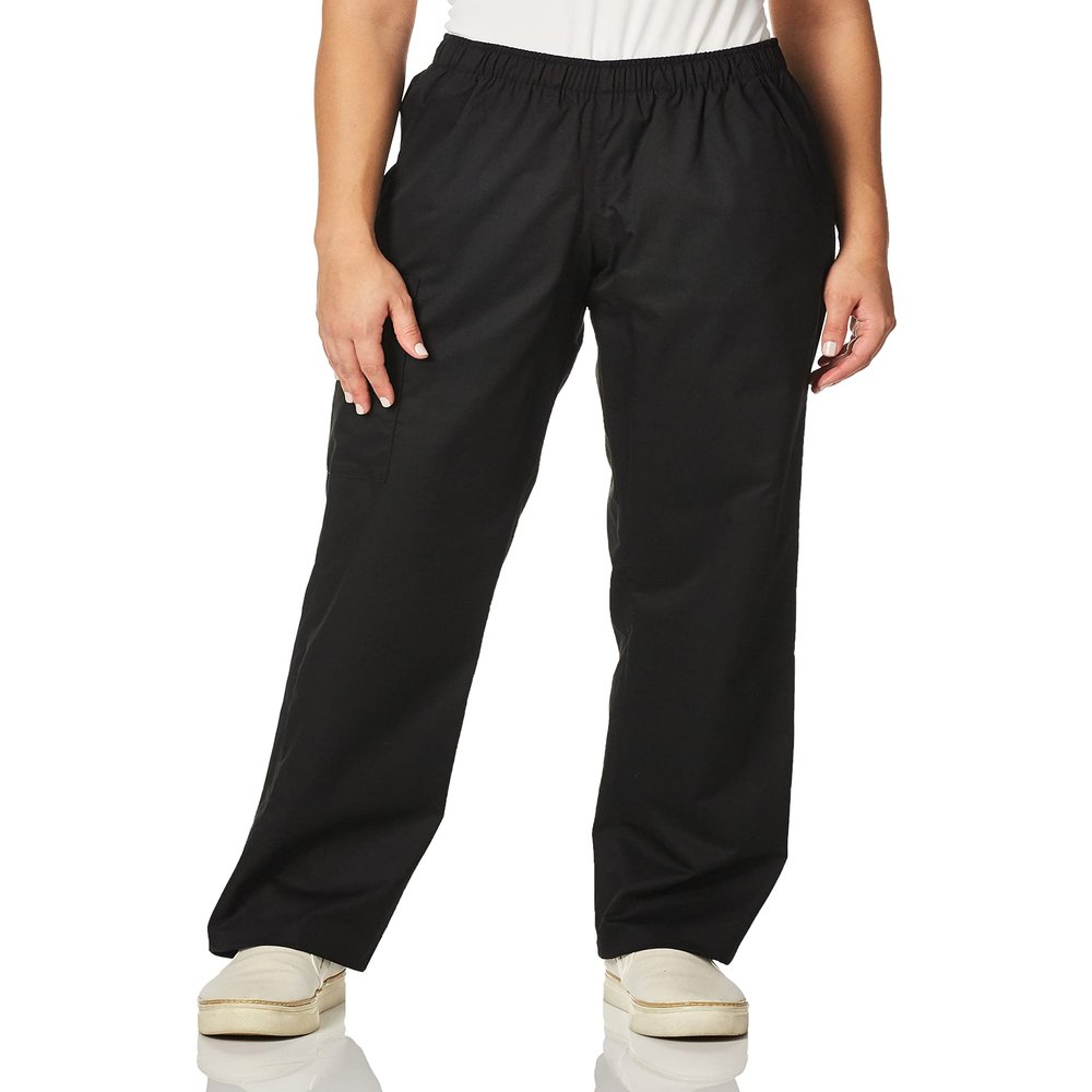 WonderWink Women's Pull-On Cargo Pant, Black, X-Small