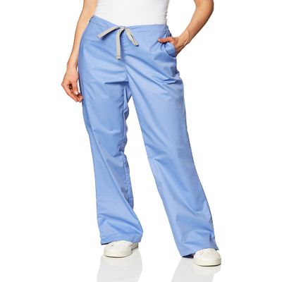 WonderWink Women's Wonderwork Flare Leg Scrub Pant, Ceil Blue, X-Small/Petite