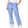 WonderWink Women's Wonderwork Flare Leg Scrub Pant, Ceil Blue, X-Small/Petite view 1