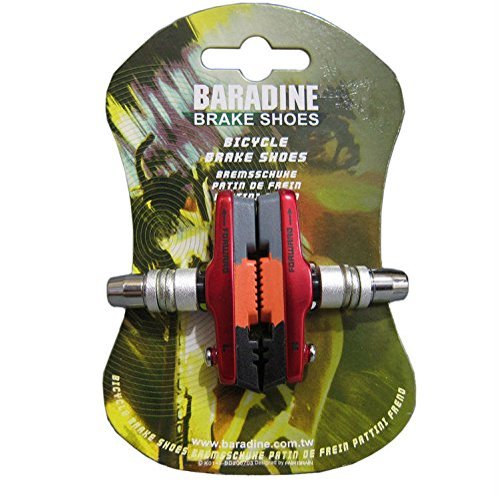 Baradine Aluminum Bike Brake Shoes Brake Pads 470cv Red for V-Brake on Small Wheel