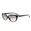 NYFASHION101 Women's Sculpted Temple Vintage Design Cat Eye Frame Sunglasses, Brown view 1