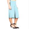WB876 Womens Knit Culottes Pants L AQUA view 2