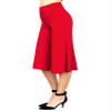 WB876 Womens Knit Culottes Pants XXL RED view 1