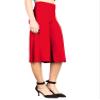 WB876 Womens Knit Culottes Pants XXL RED view 2