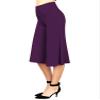 WB876 Womens Knit Culottes Pants XXXL DARK_PURPLE view 1
