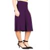 WB876 Womens Knit Culottes Pants XXXL DARK_PURPLE view 2