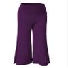 WB876 Womens Knit Culottes Pants XXXL DARK_PURPLE view 3