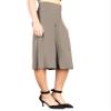 WB876 Womens Knit Culottes Pants L TAUPE view 2