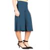 WB876 Womens Knit Culottes Pants XXXL TEAL view 2