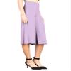 WB876 Womens Knit Culottes Pants XXXL LILAC view 2
