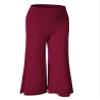 WB876 Womens Knit Culottes Pants XL WINE view 3