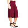WB876 Womens Knit Culottes Pants XXXL WINE view 2