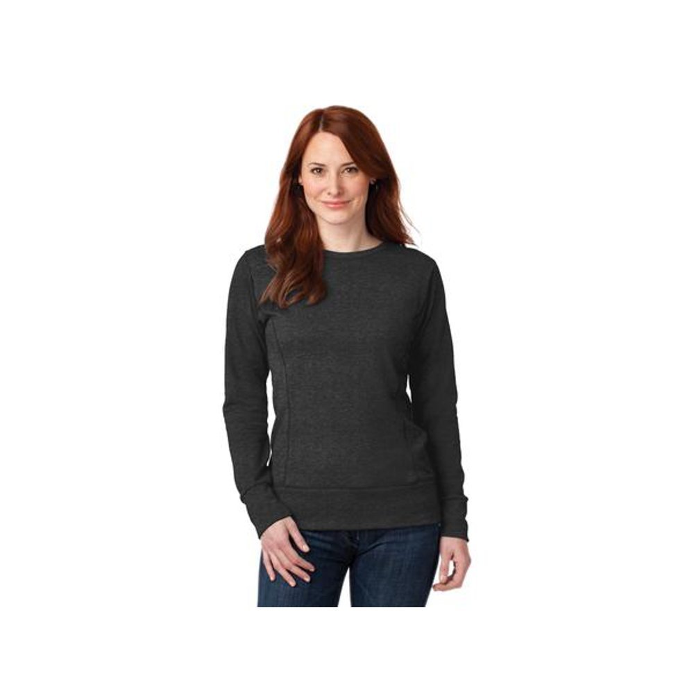 Anvil Ladies French Terry Crewneck Sweatshirt Heather Dark Grey X-Large