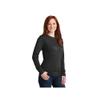Anvil Ladies French Terry Crewneck Sweatshirt Heather Dark Grey X-Large view 4