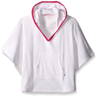 Burt's Bees Baby Little Girls' Terry Poncho (Toddler/Kid) - Cloud - 4T