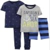Carter's Baby Boys' 4 Piece Cotton PJ Set (Baby) - Captain - 6 Months view 1
