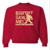 Go All Out 3X-Large Red Mens Bigfoot Saw Me But Nobody Believes Him Squatch Sweatshirt Crewneck view 1