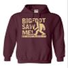 Go All Out 3X-Large Maroon Mens Bigfoot Saw Me But Nobody Believes Him Squatch Sweatshirt Hoodie view 3