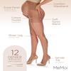 MeMoi Maternity Sheer Pantyhose for Women, Extra Large Waist Pregnancy Shapewear, 12 Denier - Sizes Small to Q2, Honey, Medium/Large view 3