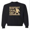 Go All Out 4X-Large Black Mens Bigfoot Saw Me But Nobody Believes Him Squatch Sweatshirt Crewneck view 1