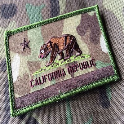 3.5 X 2 California Republic Tactical Multicam Moral britkit Patch